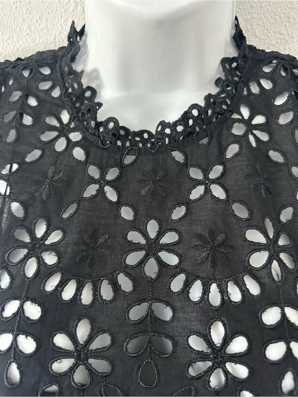 J. Crew Black‎ Crochet Lace Sleeveless Shell